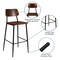 Flash Furniture Industrial Barstool with Gunmetal Steel Frame and Rustic Wood Seat XU-DG-60725B-GG - alternate 4